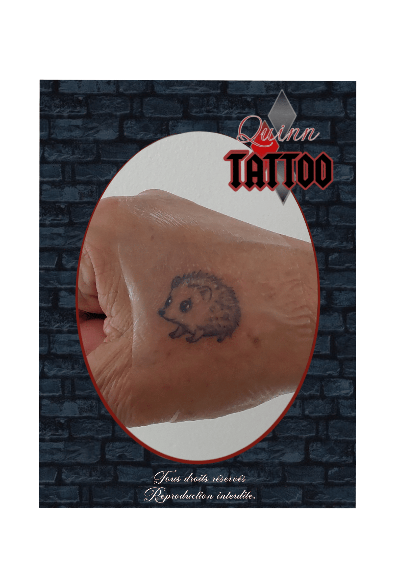 micro tatouage herisson