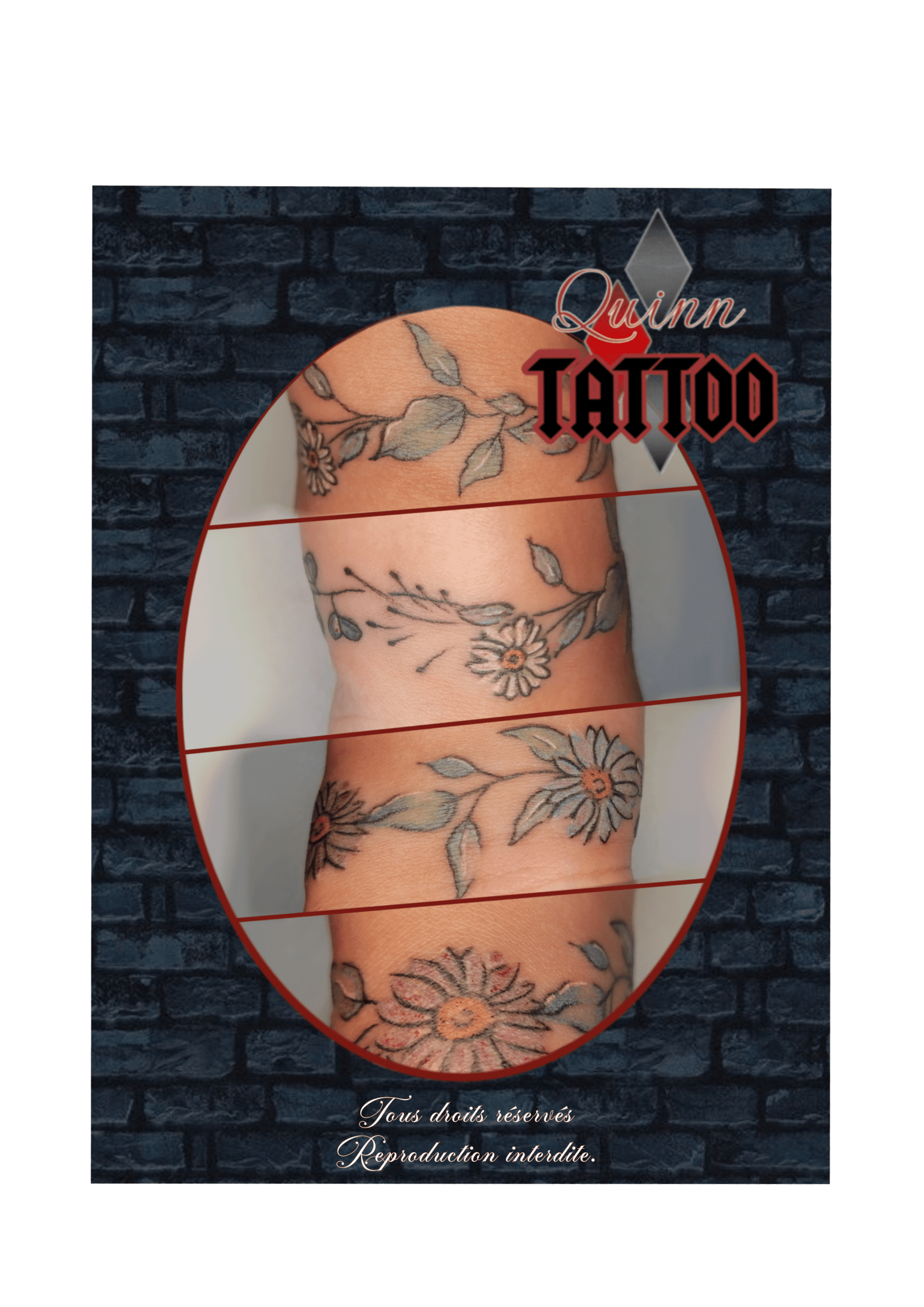 bracelet floral couleur 