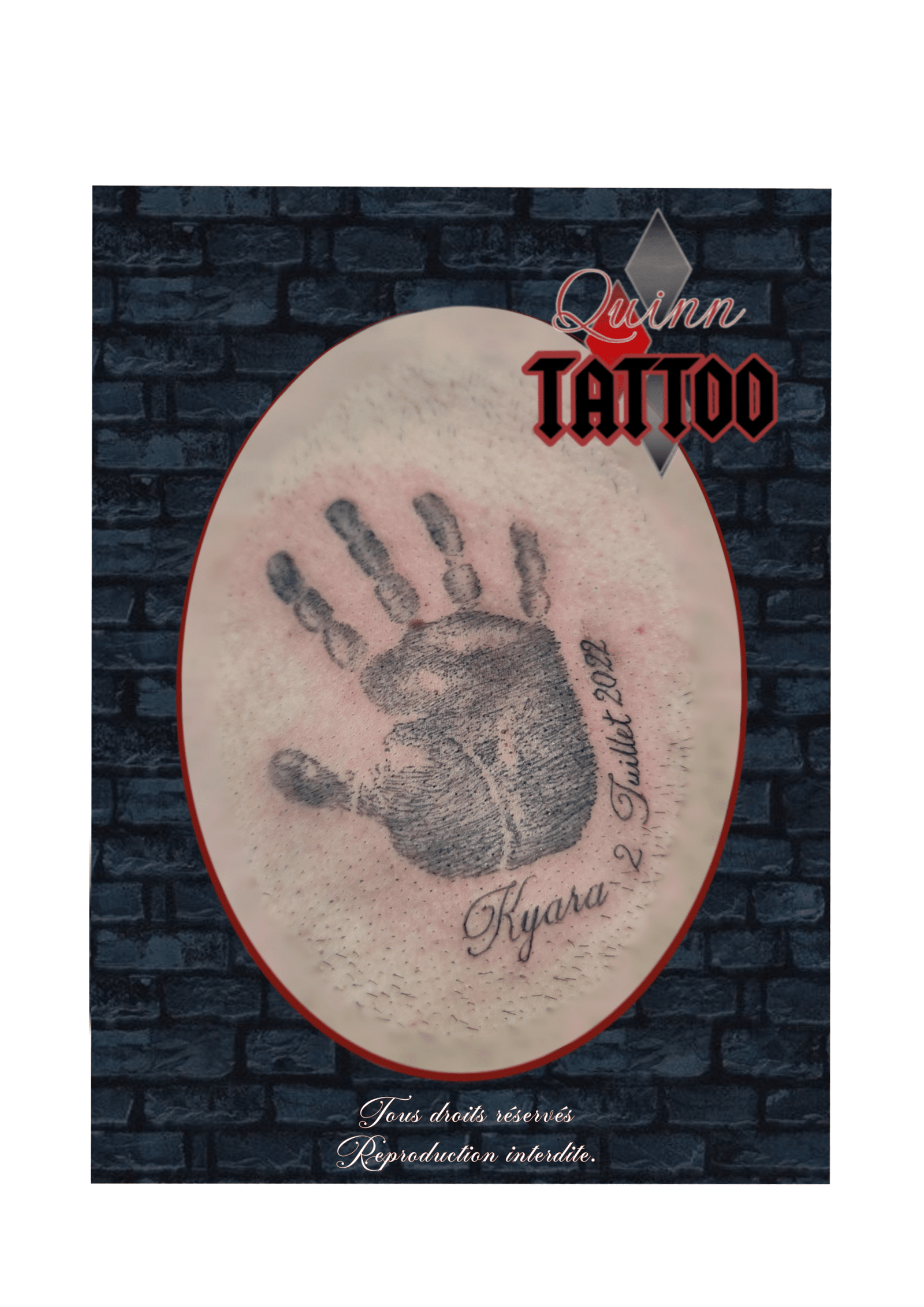 empreinte réelle d'enfant