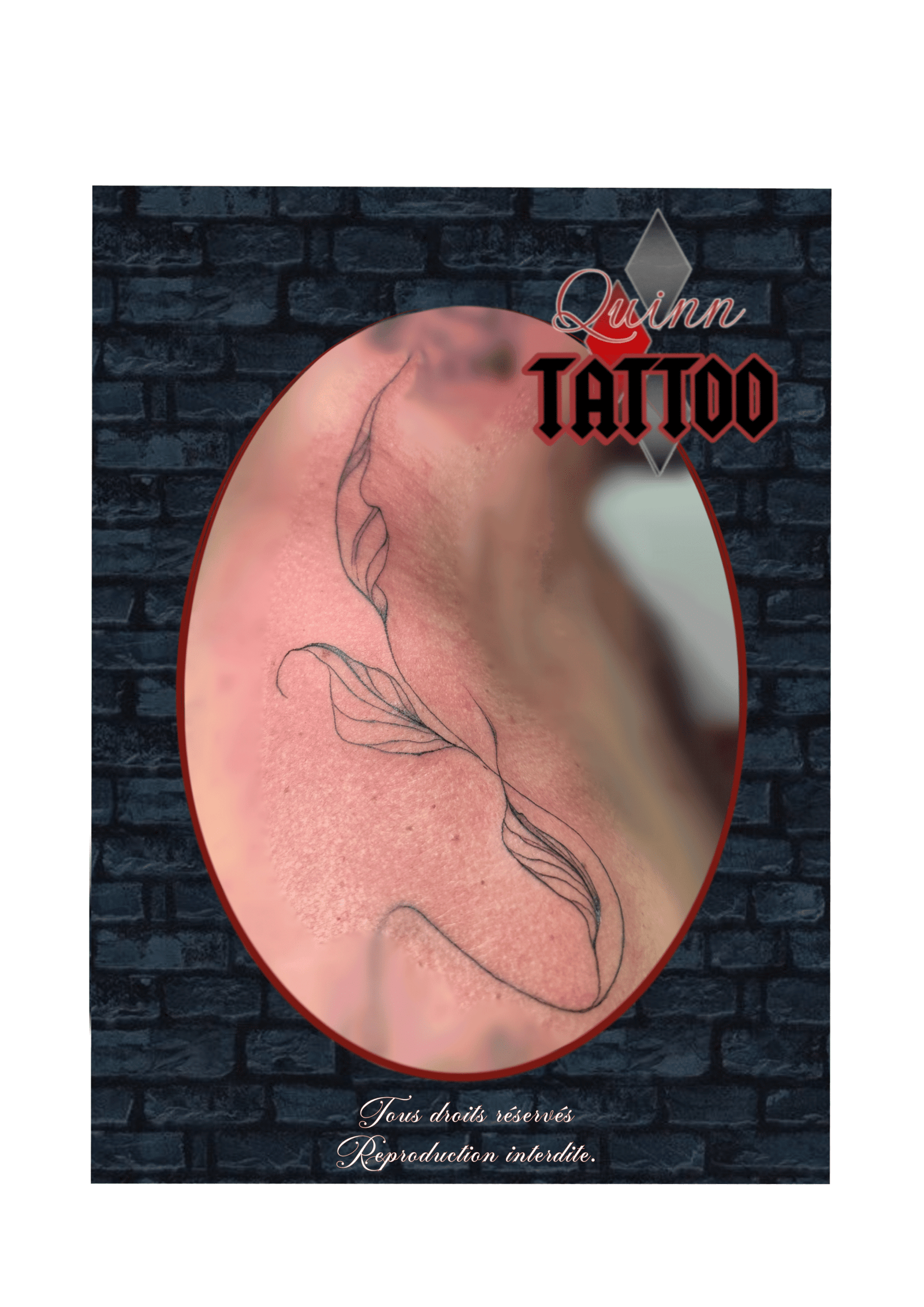 tattoo freehand fin floral