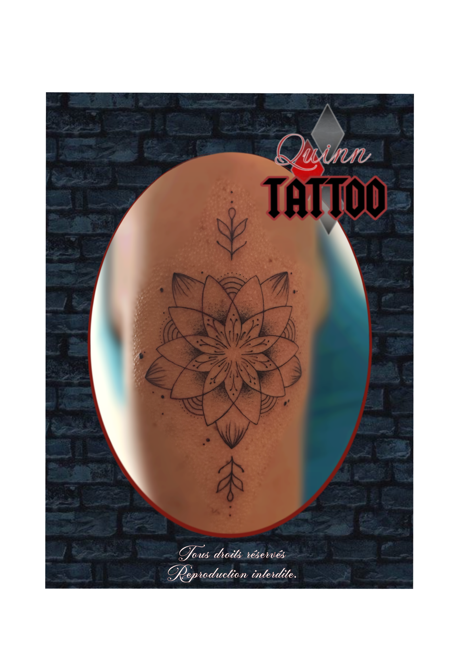 tatouage ornemental épaule symétrie fine