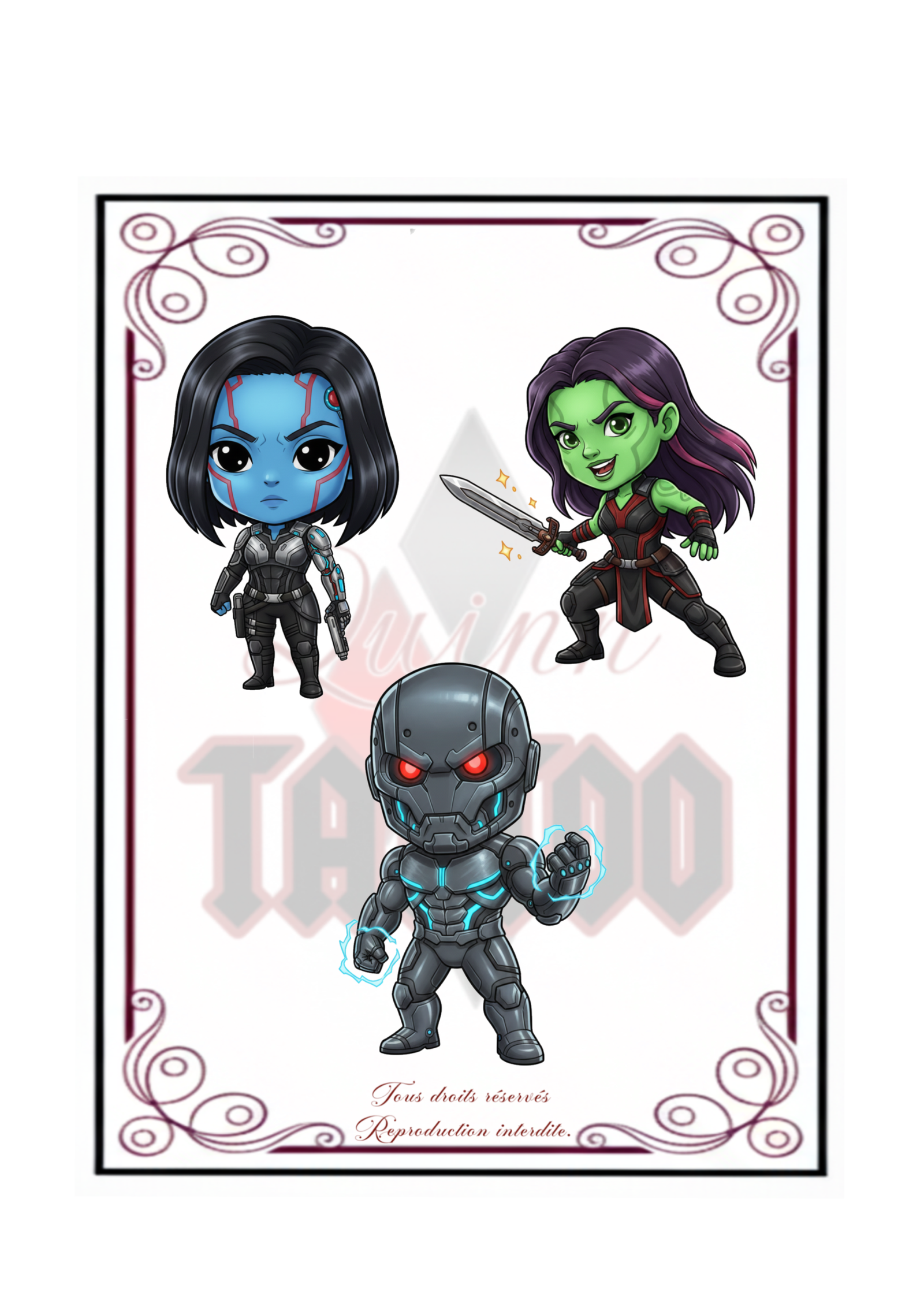 Flash Tatouage Pop Culture & Chibi à Augy (89)
Avis aux fans d’univers épiques ! Retrouvez mes derniers flashs disponibles chez Quinn Tattoo, mettant en scène des personnages iconiques en version