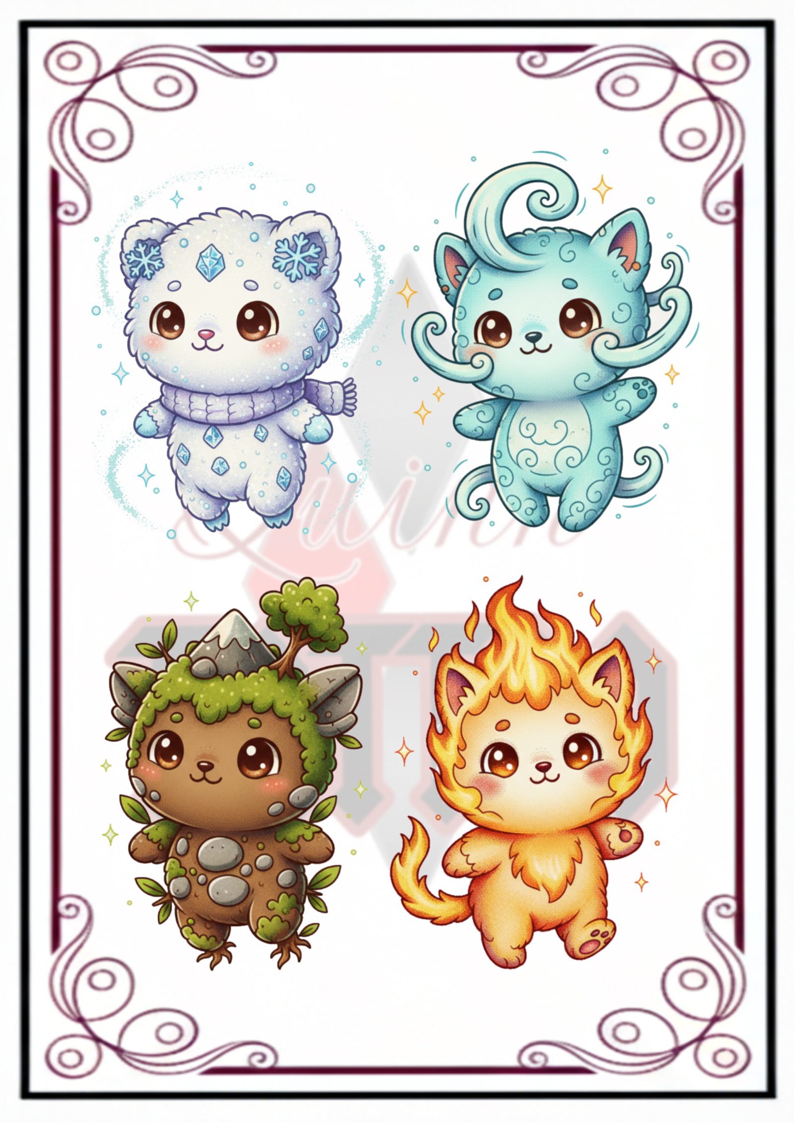 ✨ Flash Tattoo : Les Petits Gardiens des Éléments
Craquez pour cette série de flashs exclusifs mettant en scène quatre petites créatures magiques représentant les éléments. Travaillés avec des couleurs douces et des contours précis, ces tatouages sont parfaits pour ceux qui recherchent un motif à la fois mignon, coloré et original.Choisissez votre Élément :
❄️ Glace : Un petit ourson polaire orné de cristaux et d'une écharpe, parfait pour les amoureux de l'hiver.☁️ Air : Une créature céleste aux courbes vaporeuses et aux teintes turquoises.🌿 Terre : Un esprit de la forêt courageux, mêlant mousse, roche et feuillage.🔥 Feu : Un petit félin flamboyant aux couleurs chaudes et énergiques.Chaque motif est réalisé avec le soin et la délicatesse qui définissent mon travail chez Quinn Tattoo.Votre séance de tatouage à Augy (89)
Artiste tatoueuse spécialisée dans la finesse et les détails, je vous reçois dans mon espace privé situé à Augy (89290), à proximité d'Auxerre. Profitez d'une ambiance cosy pour un projet unique et personnalisé.✨ Style : Kawaii / Élémentaire / Fineline.📍 Localisation : Shop à Augy, Yonne.📅 Réservation : Uniquement sur rendez-vous.