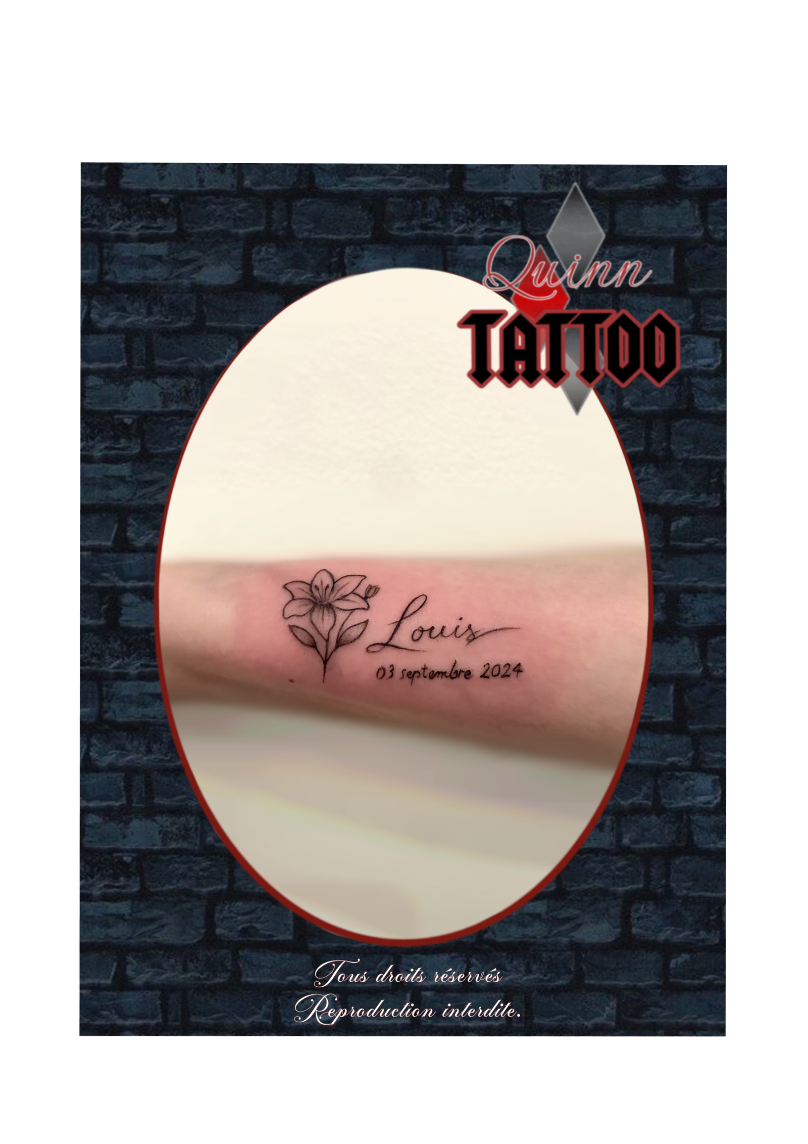 tattoo fineline date fleur de lys